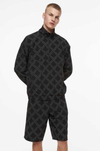 H&M DryMove Reversible track jacket Sportbekleidung Herren Schwarz | WPO-329608
