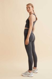 H&M DryMove Seamless Sports tights Hose Damen Dunkelgrau | ECG-612978