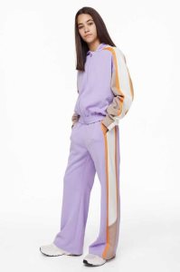 H&M DryMove Weite track Hose Kinder Helllila | VLH-178392