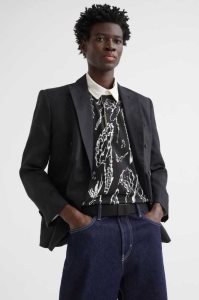H&M Fabric Gürtel Herren Schwarz | SOW-217394