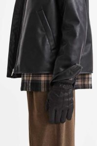 H&M Faux Shearling-lined Handschuhe Herren Schwarz | RYA-218573