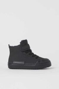 H&M Faux Shearling-lined High Kinder Schwarz | UWR-394768
