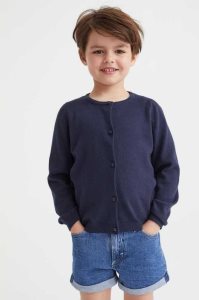H&M Fine-knit Baumwoll Strickjacke Kinder Dunkelrot | XAI-864730