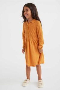 H&M Fine-knit Kurzes Kleid Kinder Senfgelb Gelb | BCX-450671