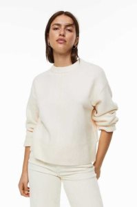 H&M Fine-knit Pullover Damen Weiß | QBD-129764