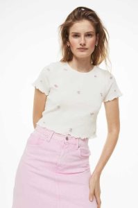 H&M Fitted Oberteile Damen Hellbeige | PLM-304692