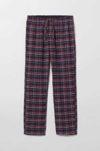 H&M Flannel Pajama Pants Loungewear Herren Blau Rot | NKP-945736