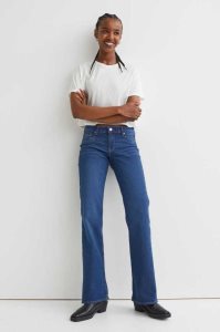 H&M Flare Low Jeans Damen Blau | IRP-769052