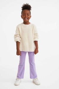 H&M Flared Corduroy Hose Kinder Schwarz | QYH-687130