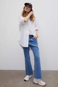 H&M Flared High Ankle Jeans Damen Blau | RYX-903657