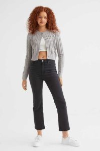 H&M Flared High Ankle Jeans Damen Dunkelblau | JRB-813754