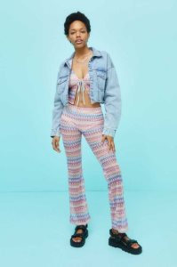 H&M Flared Leggings Hose Damen Hellrosa | VPS-496085