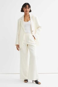 H&M Flared Lyocell-blend Hose Damen Weiß | MFZ-473809