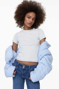 H&M Flatlock-seam Oberteile Damen Hellblau | NYW-194506