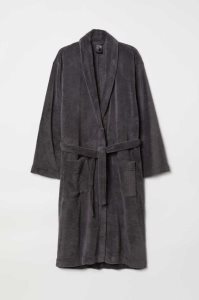 H&M Fleece Bathrobe Loungewear Herren Dunkelblau | WER-369802