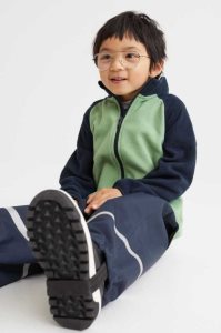 H&M Fleece Jacket Oberbekleidung Kinder Hellgrün Dunkelblau | CJQ-152970