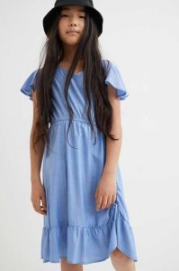 H&M Flounce-hem Kurzes Kleid Kinder Türkis | ZJA-183427