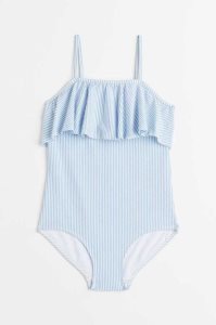 H&M Flounce-trimmed Bademode Kinder Hellblau | IMJ-253694
