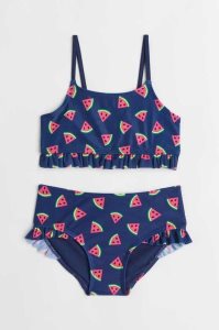 H&M Flounced Bikinihosen Kinder Navy Blau | IPD-614973