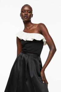 H&M Flounced One-shoulder Oberteile Damen Weiß | PLJ-918462