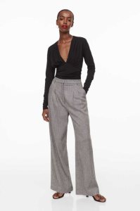 H&M Gathered Tanga Bodysuit Oberteile Damen Schwarz | GRH-943607