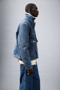 H&M Gefütterte Borg-collar Denim Jacke Herren Blau | IZL-856290