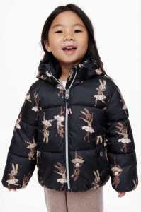 H&M Gepolstert Mit Kapuze Jacket Oberbekleidung Kinder Schwarz | RSJ-520389
