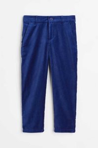 H&M Gerade Fit Velvet Hose Kinder Tiefesblau | JFU-312806