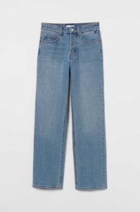 H&M Gerade High Ankle Jeans Hose Damen Dunkelblau | YLO-730546