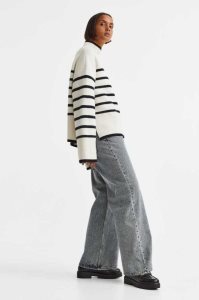H&M Gerade Low Jeans Damen Blau | AUJ-013458
