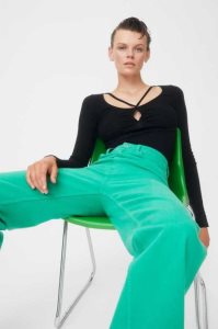 H&M Gerippt Jersey Oberteile Damen Weiß | ZJU-023975