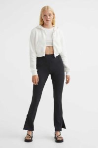 H&M Gerippt Leggings Hose Damen Dunkelgrau | RXI-254619