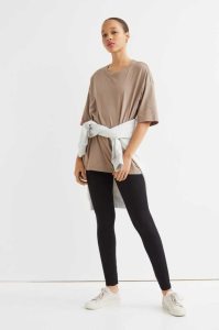 H&M Gerippt Leggings Hose Damen Schwarz | UDL-785206