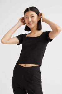 H&M Gerippt Oberteile Damen Gelb | OLF-245190