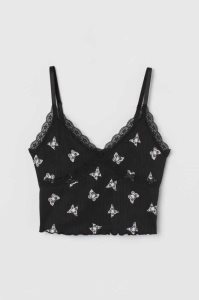 H&M Gerippt Oberteile Damen Lila | UWZ-520987