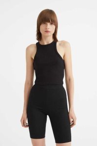 H&M Gerippt Tank Oberteile Damen Blau | ODA-726481