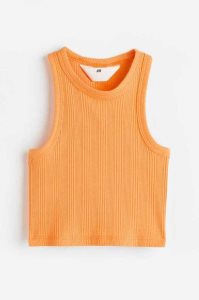 H&M Gerippt Tank Oberteile Kinder Rosa | WQX-079428