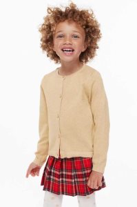 H&M Glittery Strickjacke Kinder Dunkeltürkis | GNS-043781