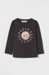 H&M Graphic-design Oberteile Kinder Beige | PAS-251768