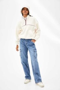 H&M Half-zip Teddy Bear Sweatshirt Oberteile Damen Orange | BHS-729458