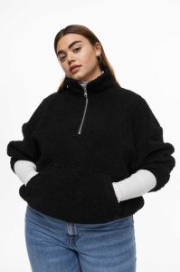 H&M Half-zip Teddy Sweatshirt Damen Hellbeige | KAT-019475