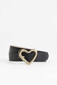 H&M Heart-buckle Gürtel Damen Schwarz | LFV-175046