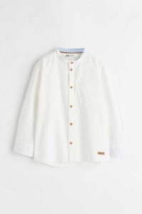 H&M Henley Hemd Kinder Hellblau | UFG-394857
