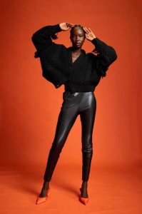 H&M High Taille Leggings Hose Damen Dunkelbraun | RBA-184527