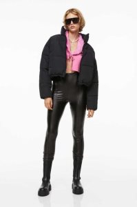 H&M High Taille Leggings Hose Damen Schwarz | ETM-541723