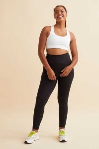 H&M High Taille Sports Leggings Hose Damen Schwarz | OWC-034698