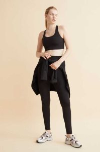H&M High Taille Sports Leggings Hose Damen Schwarz | PBJ-782543