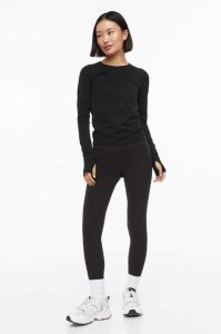 H&M High Taille Sports Leggings Hose Damen Schwarz | PHL-398427