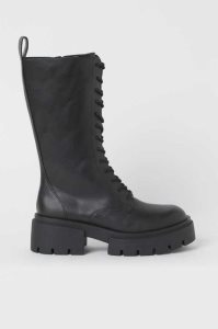 H&M High-profile Stiefel Damen Schwarz | OVI-905183