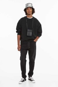 H&M Hybrid Regular Tapered Joggers Hose Herren Schwarz | VRW-510968